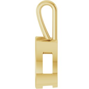 18K Yellow Gold 15x10 mm Pear Charm/Pendant Mounting – image 6