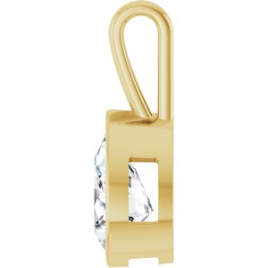 10K Yellow Gold 15x10 mm Pear Charm/Pendant Mounting – image 5