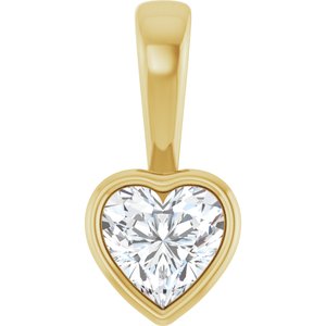 14K Yellow Gold 5.5x5.5 mm Heart Charm/Pendant Mounting
