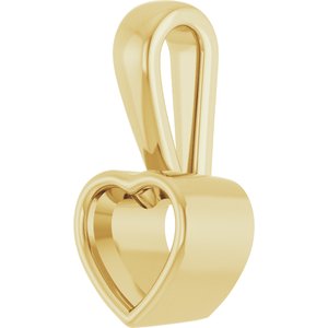 14K Yellow Gold 5.5x5.5 mm Heart Charm/Pendant Mounting – image 4