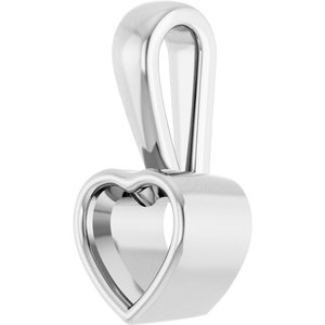 Sterling Silver 5.5x5.5 mm Heart Charm/Pendant Mounting – image 4