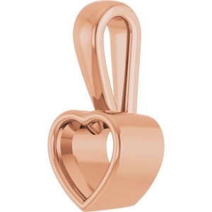 14K Rose Gold 5.5x5.5 mm Heart Charm/Pendant Mounting – image 4