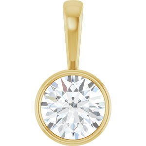 18K Yellow Gold 10 mm Round Charm/Pendant Mounting