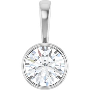 18K X1 White Gold 10 mm Round Charm/Pendant Mounting