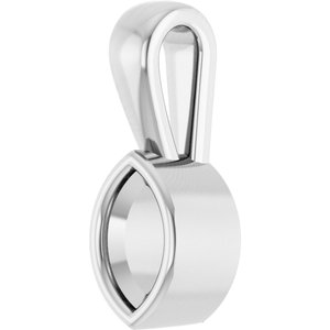 18K Palladium White Gold 5x3 mm Marquise Charm/Pendant Mounting – image 4