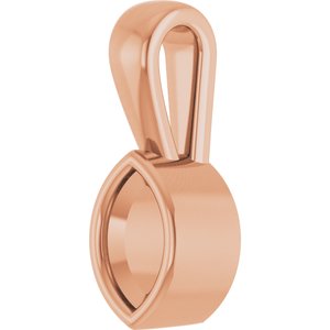 14K Rose Gold 5x3 mm Marquise Charm/Pendant Mounting – image 4