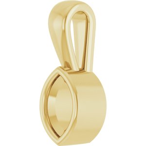 18K Yellow Gold 5x3 mm Marquise Charm/Pendant Mounting – image 4
