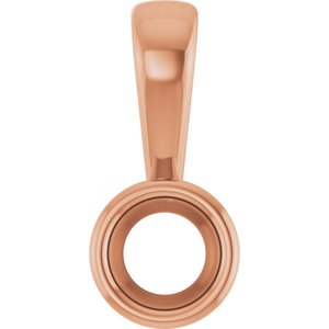 18K Rose Gold 3.8 mm Round Charm/Pendant Mounting – image 2