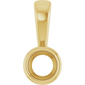 18K Yellow Gold 3.8 mm Round Charm/Pendant Mounting – image 2