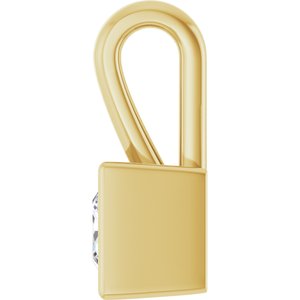14K Yellow Gold 4x4 mm Square Charm/Pendant Mounting – image 5
