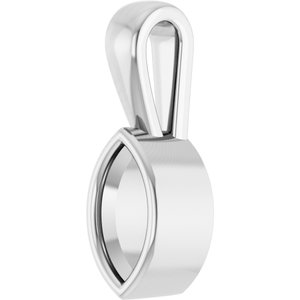 14K X1 White Gold 6x3 mm Marquise Charm/Pendant Mounting – image 4