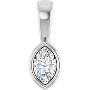 Continuum Sterling Silver 5x3 mm Marquise Charm/Pendant Mounting