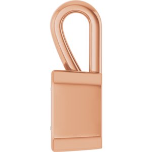 10K Rose Gold 5x3 mm Emerald Charm/Pendant Mounting – image 5