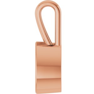 18K Rose Gold 9x5.5 mm Pear Charm/Pendant Mounting – image 6