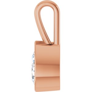 14K Rose Gold 9x5.5 mm Pear Charm/Pendant Mounting – image 5