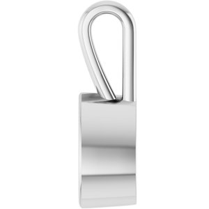 14K White Gold 9x5.5 mm Pear Charm/Pendant Mounting – image 6