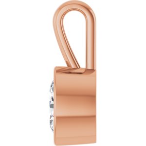 10K Rose Gold 8x6 mm Oval Charm/Pendant Mounting – image 5