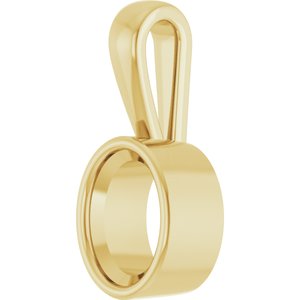18K Yellow Gold 8x6 mm Oval Charm/Pendant Mounting – image 4