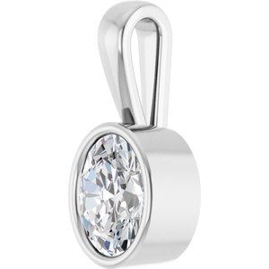 Continuum Sterling Silver 8x6 mm Oval Charm/Pendant Mounting – image 3