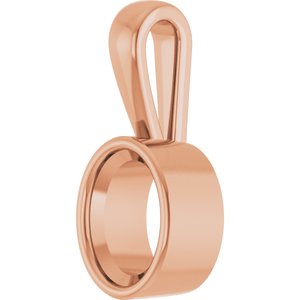 14K Rose Gold 8x6 mm Oval Charm/Pendant Mounting – image 4