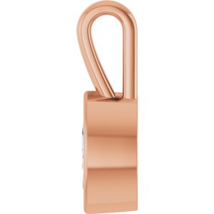 18K Rose Gold 8x4 mm Marquise Charm/Pendant Mounting – image 5