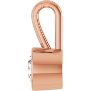 10K Rose Gold 5.5 mm Round Charm/Pendant Mounting – image 5