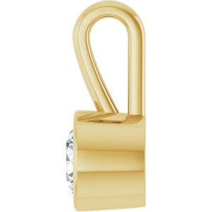 10K Yellow Gold 5.5 mm Round Charm/Pendant Mounting – image 5