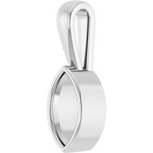 Sterling Silver 9x4.5 mm Marquise Charm/Pendant Mounting – image 4
