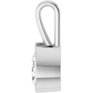 Platinum 8.5x5.5 mm Pear Charm/Pendant Mounting – image 5