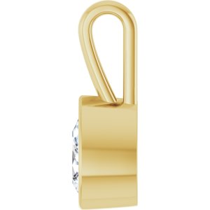 18K Yellow Gold 8.5x5.5 mm Pear Charm/Pendant Mounting – image 5
