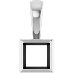 Sterling Silver 4.5x4.5 mm Square Charm/Pendant Mounting – image 2