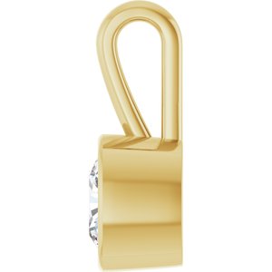 18K Yellow Gold 7.5x7.5 mm Cushion Charm/Pendant Mounting – image 5