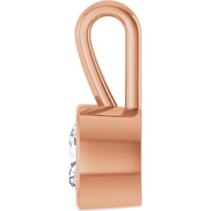 10K Rose Gold 7.5x7.5 mm Cushion Charm/Pendant Mounting – image 5