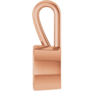 18K Rose Gold 7.5x7.5 mm Cushion Charm/Pendant Mounting – image 6