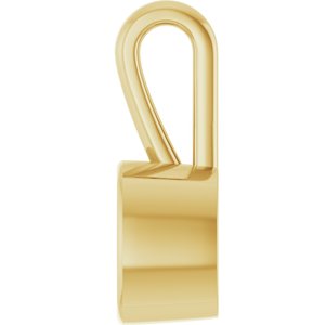 10K Yellow Gold 7.5x7.5 mm Cushion Charm/Pendant Mounting – image 6
