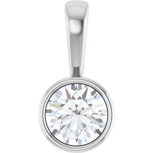 14K X1 White Gold 7 mm Round Charm/Pendant Mounting