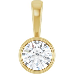14K Yellow Gold 7 mm Round Charm/Pendant Mounting