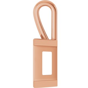 10K Rose Gold 11x9 mm Emerald Charm/Pendant Mounting – image 6
