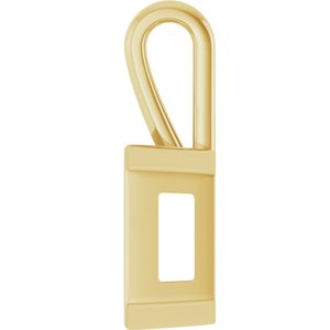 10K Yellow Gold 11x9 mm Emerald Charm/Pendant Mounting – image 6