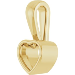 14K Yellow Gold 5x5 mm Heart Charm/Pendant Mounting – image 4