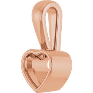 10K Rose Gold 5x5 mm Heart Charm/Pendant Mounting – image 4