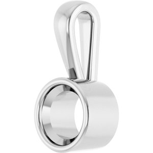 18K X1 White Gold 6.5 mm Round Charm/Pendant Mounting – image 4