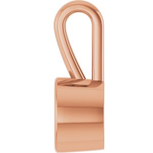 10K Rose Gold 6.5 mm Round Charm/Pendant Mounting – image 6