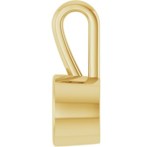 14K Yellow Gold 6.5 mm Round Charm/Pendant Mounting – image 6