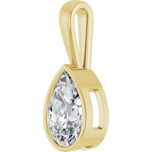 10K Yellow Gold 14x9 mm Pear Charm/Pendant Mounting – image 3
