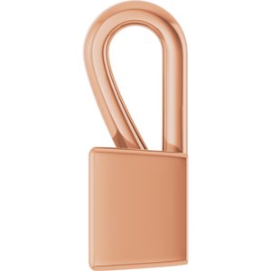 14K Rose Gold 3.75x3.75 mm Square Charm/Pendant Mounting – image 6