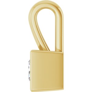 10K Yellow Gold 3.75x3.75 mm Square Charm/Pendant Mounting – image 5