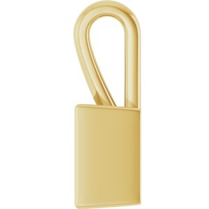 10K Yellow Gold 7x7 mm Square Charm/Pendant Mounting – image 6