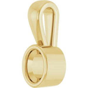 14K Yellow Gold 4x3 mm Oval Charm/Pendant Mounting – image 4