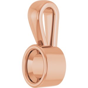 10K Rose Gold 4x3 mm Oval Charm/Pendant Mounting – image 4